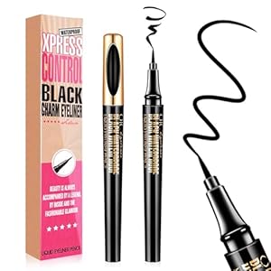 Magic Liquid Eyeliner, Black Waterproof Eye Liners, Long-Lasting, Sweatproof and Smudgeproof, Super Slim Eyeliner Pen Gel, Professional Eye Makeup Tools