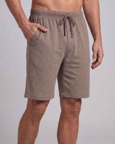 Image of Real Essentials 3 Pack: Mens Cotton Ultra-Soft Knit Sleep Pajama Shorts & Lounge Wear (Available In Big & Tall)