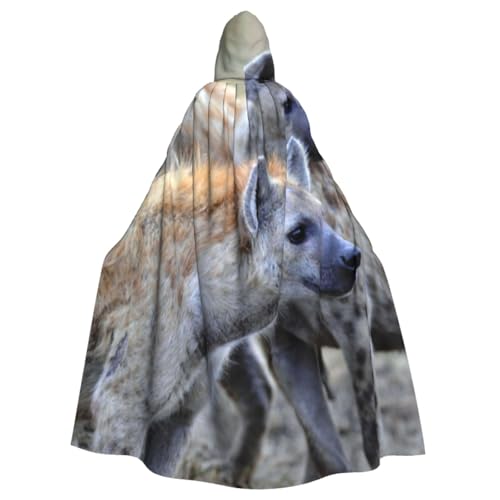 ESASAM Cape à capuche pour adulte Hyène Animaux Hyène – Accessoires de costume avancés pour nuits d'horreur