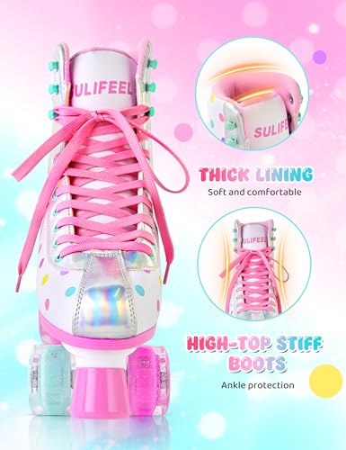 SULIFEEL Polka Dot Roller Skates