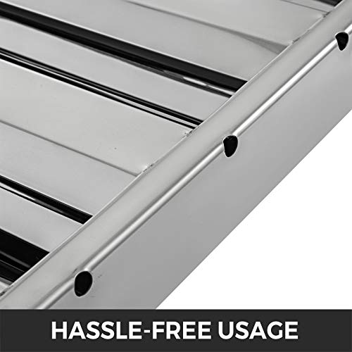 VBENLEM Pack of 6 Hood Filters 19.5W x 19.5H Inch, 430 Stainless Steel 4 Grooves Commercial Hood Filters, Range Hood Filter for Grease Rated Commercial Kitchen Exhaust Hoods