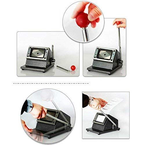 KANABEE Heavy Duty PVC ID Card Die Cutter Full Metal Body Round Corner Photo ID Card and Die Cutter Multicolor (Standard Size, 6kg) 3