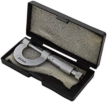 Bello Grade-A Matt Vernier Caliper Slide Caliper Measures 0-12.5 cm Metallic With Screw Gauge Micrometer Brass 25 mm S.S. Thread in Velvet Box and Magnetic Compass for Direction (3 Inch)