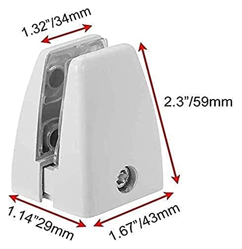 Pince à écran fixe en alliage blanc lot de 4 clips de fixation - 3