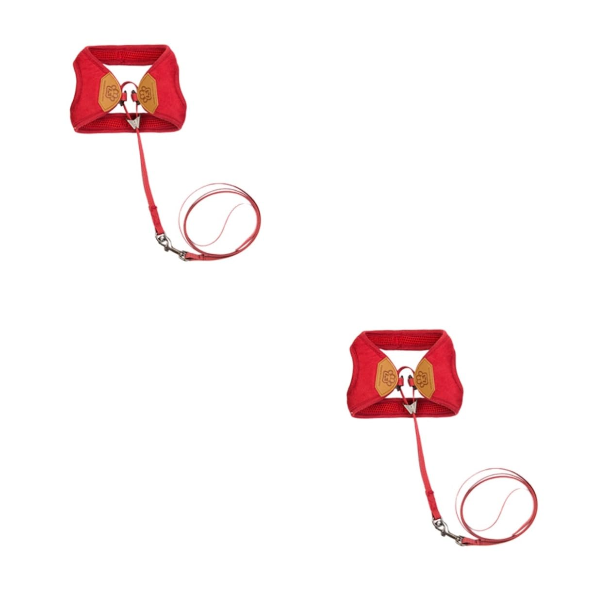 Traction sécurisée Milisten rouge foncé pour chat et chien en lot de 2 pièces