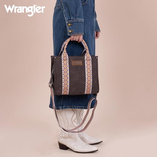 Wrangler Tote Bag for Women Western Purse with Boho Shoulder Strap Medium Satchel Top Handle Purses and Handbags3