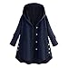 Plus Size Winterjacke Damen Lässiger einfarbiger Mantel aus Twist Zopf Herbst Winter Kapuzenmantel Cardigan Bluse mit offener Naht Hoodie mit hohem niedrigem Saum Langarmshirts Übergangsjacke M 8XL