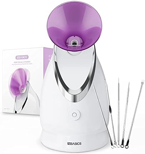 Vaporizador facial EZBASICS - Vaporizador facial iónico para el hogar, humidificador atomizador de niebla cálida para cara, sauna, spa, senos