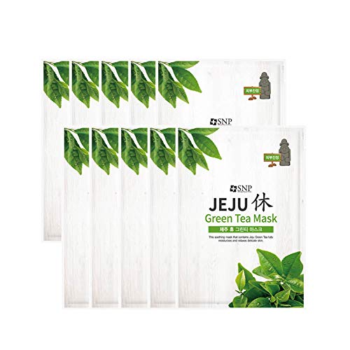 SNP Shining Nature Purity Mascarilla de te verde jeju Pack de 10 Té verde
