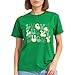 St Patricks Day Shirt Women-Irish Shirts for Women Lucky Shamrock Tees Cute Lucky Short Sleeves