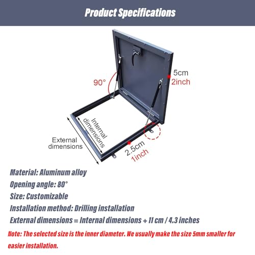 Cubierta de tragaluz impermeable de aluminio Heavy-Du ventana opaca sotano 55x55 cm 3