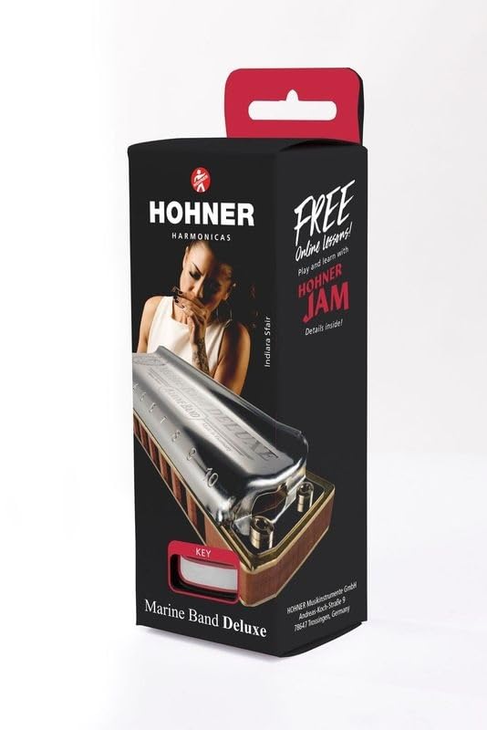 Amazon.com: HOHNER Marine Band Deluxe Harmonica A : Musical