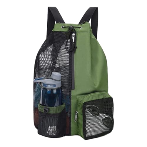 Mochila De Piscina De Natação Com Cordão Seca E Úmida (Verde)