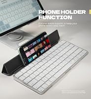 Dexnor Hart Tasche Hülle für Apple Magic Keyboard mit Touch ID/Sperrtaste 2021/2024, Reisetasche, Staubdicht, Schützende Leder-Tastaturhülle mit Magnetverschluss, Verstellbare Schreibwinkel, Schwarz – Ansicht 8
