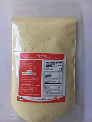 Yauvanya Fenugreek Seeds(Methi Daana) Powder | Trigonella Foenum Graecum | Gluten Free | No Preservatives - 3.53Oz(100Gms) #TOP1
