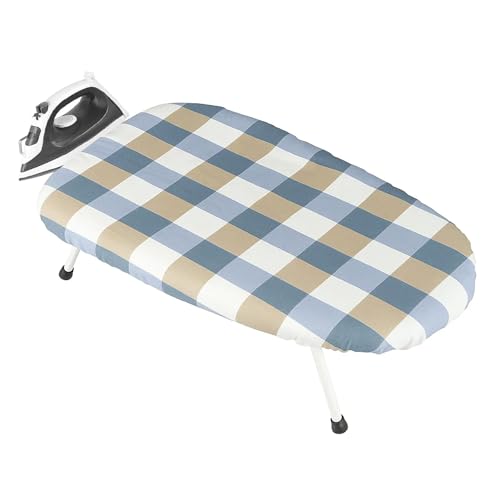 SUNNYNEST Table Top Ironing Board Foldable Ironing Board with Iron Rest – Non-Slip Folding Legs, Compact Steam Iron Table Portable Ironing Boards for Home & Travel Use (Black and White Checkered)