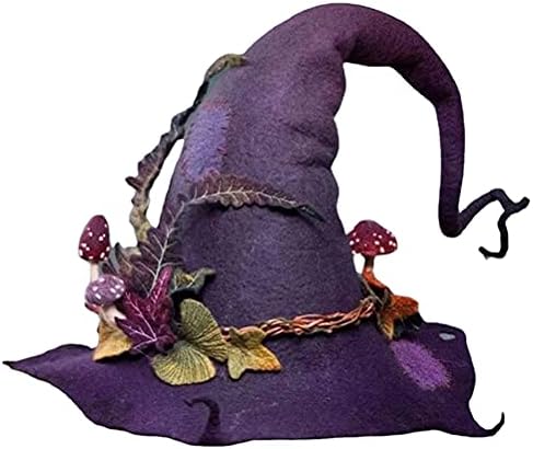 Cappello da strega in feltro per Halloween, da strega a punta, da donna,  moderno, in velluto, ideale come decorazione per feste, carnevale :  Amazon.it: Abbigliamento