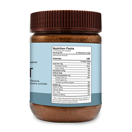Naturtonix Baru Nut Butter, Peanut Free, Certified Vegan & Kosher, Creamy, Thick, Only 3 Ingredients, Gluten Free & 7G Protein, Great On Bread, Fruit, Crackers & Snacks, 11 Ounces #TOP1