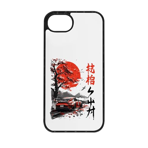 qizjio Japanese Car Anime-Inspired Phone Case – Cool Racing Illustration, Shockproof Protective Cover for iPhone 16E