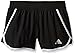 adidas Big Girls Knit Short 3 Inseam, Black/White, Medium