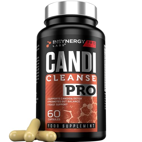 Ultra Premium Candida Cleanse - Candi Cleanse PRO Candida Complex Supplement (Maximum Dosage in UK) 10 Extra Strength Ingredients Candida Treatment Support 60 Candida Tablets