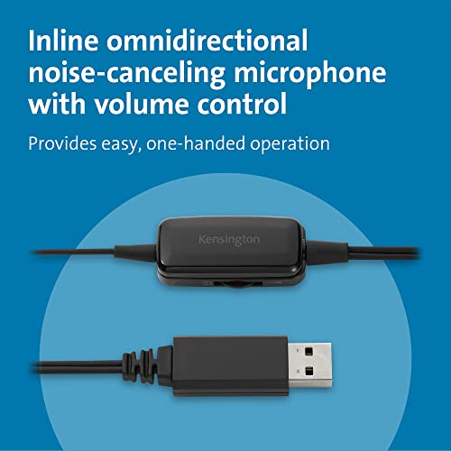Kensington Usb Mono Headset With Mic And Volume Control, Single Ear (Monaural) Headset With Boom Mic (K80100Ww) #TOP4