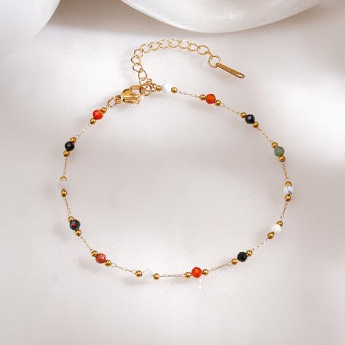 Image of Rubans Oxidised Anklets Jewellery Gift for Women & Girls | Kundan Ethnic Traditional