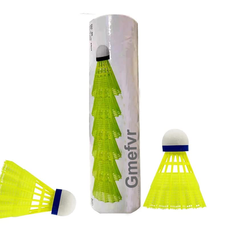 Plastic Nylon Shuttle Cock Pack of 6 Florescent Green Color-image-23