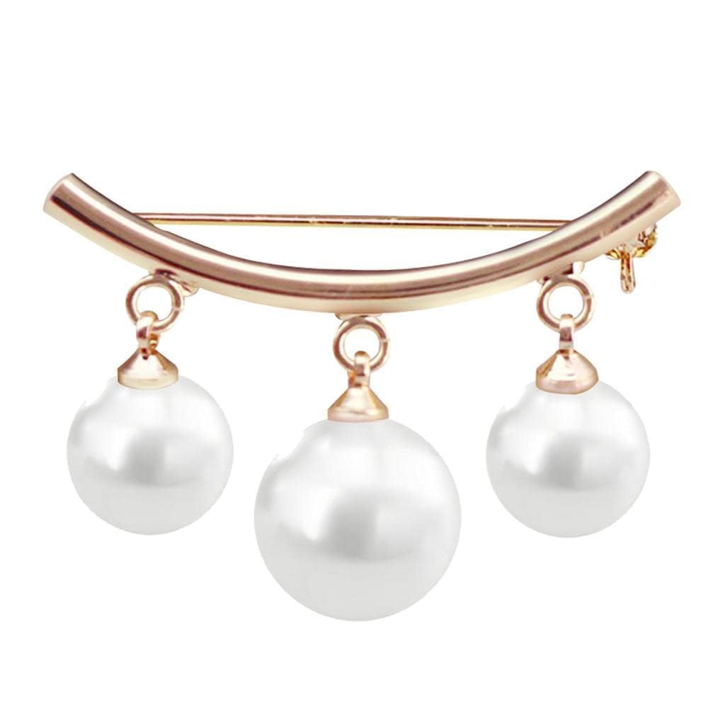 J3G Pearl bow brooch waist fixed clothes accessories multipurpose sweater anti-glare pin pearl brooch Best Gift for girls women Pack 1 Golden (B0C9QHRCST) Amazon Price History, Amazon Price Tracker