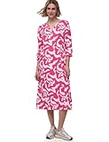 Street One Damen Midi Kleid aus Leinen mit Print