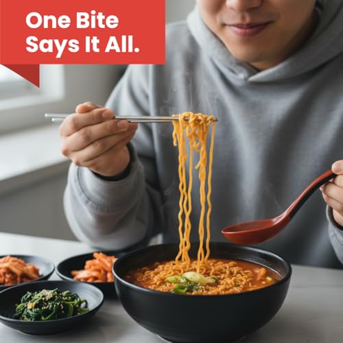 Korean Ramen Soup Seasoning Powder, Hot and Spicy Flavor, Vegan Instant Broth Mix, 5.29 oz Pack – Product of Korea
