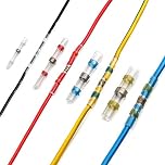 30+70pcs Solder Seal Wire Connectors Waterproof Heat Shrink Electrical Wire Butt Terminals Non Slip Assorted Insulated Wire Connectors for Marine Vehicle Electrical Engineering