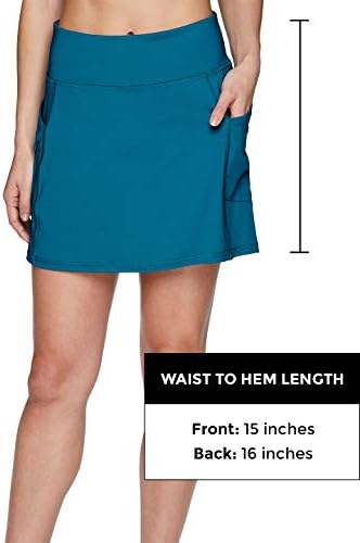RBX Active Women's Fashion Stretch Knit Flat Front Golf/Tennis Athletic Skort with Attached Bike Short and Pockets 6 RBX Active Women's Fashion Stretch Knit Flat Front Golf/Tennis Athletic Skort with Attached Bike Short and Pockets