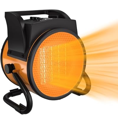 Gardtech Portable Patio Heater with 3-Speed Setting, 1500W PTC Ceramic Electric Heater with Overheat Protection, Safe & Fast Outdoor Heater for Patio, Tent, Flower Room, Camping, Orange