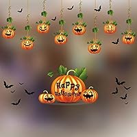 Halloween Window Stickers Pumpkin Window Clings Decals Halloween Decoration Stickers