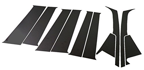 BRIGHTZ タント 375 385 超鏡面ステンレスブラックメッキピラーパネル バイザー無用 10PC 【 PIL-BLA-235 】 L375S L385S L375 L385 5165