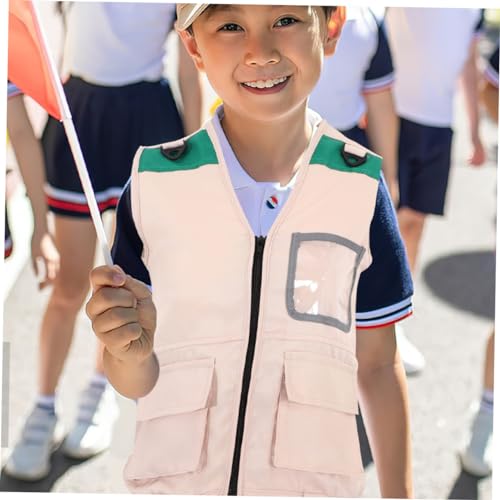 2pcs Boys and Girls Explorer Cosplay Vest Wear-resistant Outdoor Adventure Outfit for Boys and Girls for Camping Themed Events and Fun2