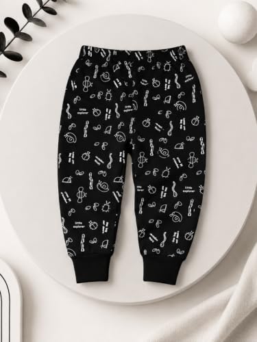 Image of superminis Unisex Baby Cotton Pyjama Set| Elegent Mix Color Printed Bottom Wear for Toddler (Pack of 5)