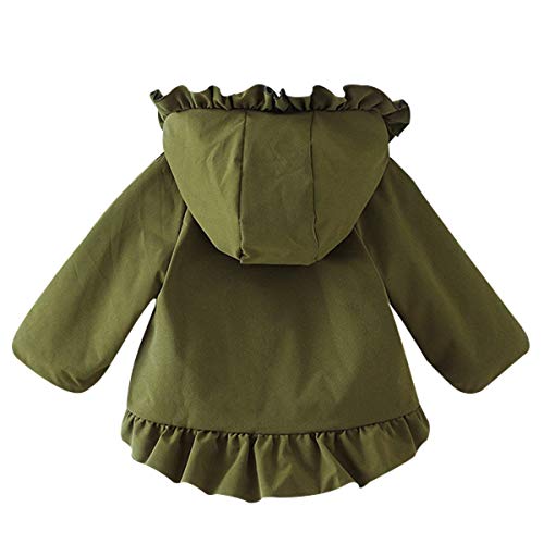 famuka Winter Baby Girl Jackets Thick Fleece Lined Winter Coat Cute Ruffled Outwear2