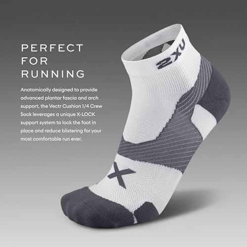 2XU Unisex Vectr Cushion 1/4 Crew Socks2