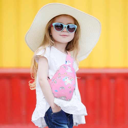 2 pcs small crossbody bag girls cute cartoon unicorn sling bag nylon shoulder coin pouch for travel hikingclassic