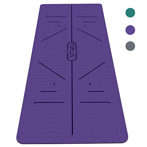 POIUY 1/4 Inch Professional Eco-friendly Non-slip Yoga Mat Exercise Mat With A Strap,72
