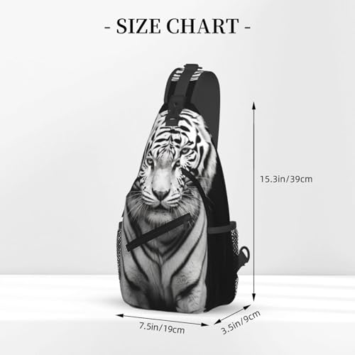 Bolso Bandolera Cruzado Negro y Blanco Unisex miniatura 3