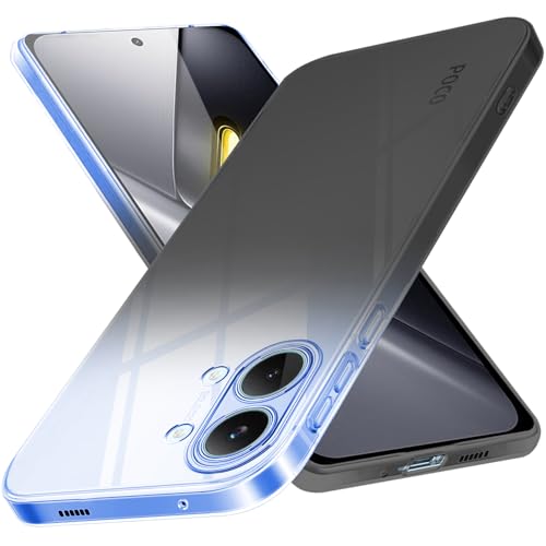 �Ή� Xiaomi POCO X8 Pro Max/Redmi Turbo 5 Max �P�[�X �N���A ���^ TPU �ϏՌ� �O���f�[�V�����F �P�[�X ���΂ݖh�~ �C�菝�h�~ �y�� �l�C �V���R�� �V���I�~POCO X8 Pro Max �X�}�z�P�[�X �J��