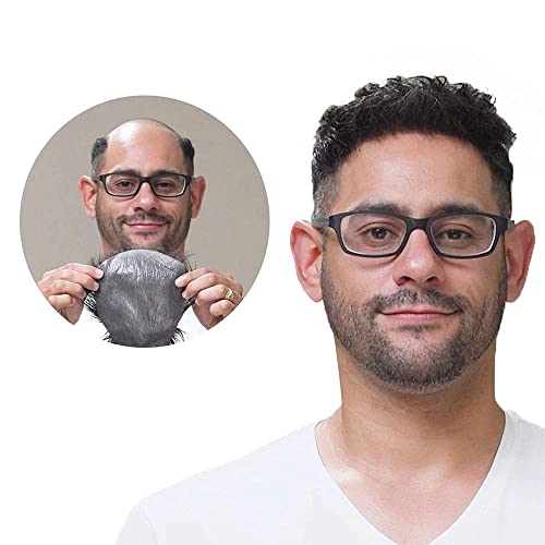 Lordhair Toupee for men with Human Hair 0.03mm Ultra Thin Skin Hair Replacement for Men All V-looped Mens Hairpieces for Men Hairstyle(#2)
