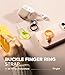 Ringke Buckle Finger Ring Designed for Camera Strap and Phone Strap, Durable Lightweight Universal Ring-shaped Lanyard - Smoke Black