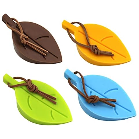 Silicone Leaf Door Stop Wedges with Lanyard Cover