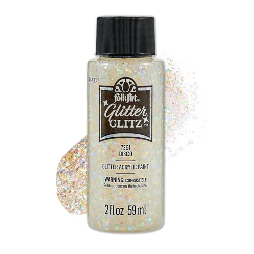 FolkArt Glitter Glitz Acrylic Craft Paint Disco 2 fl oz
