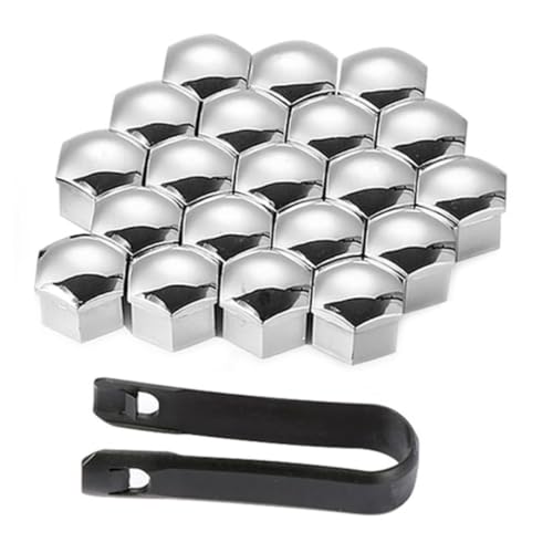 ホイールナットキャップ for スズキ スイフト ビターラ ジムニー グランド ビターラ SX4 アルト APV バレーノ キャリー用、車用ホイールナットキャップ 20個 (21mm シルバー)