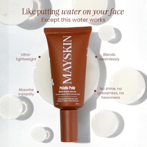 Image of Potato Pulp Multi-Active Serum - Glycolic Acid, Arbutin & Vitamin C for Acne Marks, Dark Spots & PIH | Prebiotics & Barrier Support | Fragrance-Free | For All Skin Types | 30ml